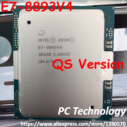 Оригинальный процессор Intel Xeon QS, 4 ядра, 3,20 ГГц, 60 Мб, 14 нм, процессор E7, 8893v4, 1 год гарантии, для процессоров Intel Xeon QS, 1 год, ► Фото 1/2