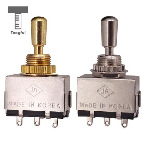 Tooyful металлическая гитара, 3-полосный Селекторный пикапа, тоновый переключатель, тумблер с медной ручкой для электрогитарных деталей LP ► Фото 1/6