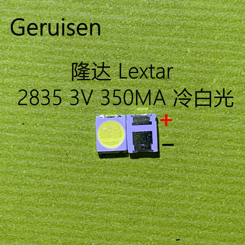 Светодиод LEXTAR 2835 3528 1210, 200 шт./лот, 3 В, 1-2 Вт, SMD, для ремонта телевизора, с подсветкой, холодный белый цвет, ЖК-подсветка ► Фото 1/2