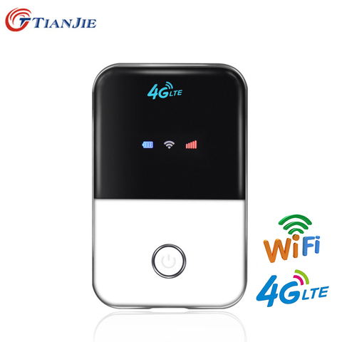 TIANJIE 3G 4G Lte Беспроводной Портативный Карманный Wi-Fi 4G Wi-Fi роутер, мини-роутер, Мобильная точка доступа, автомобильный Wi-Fi роутер со слотом для ... ► Фото 1/6