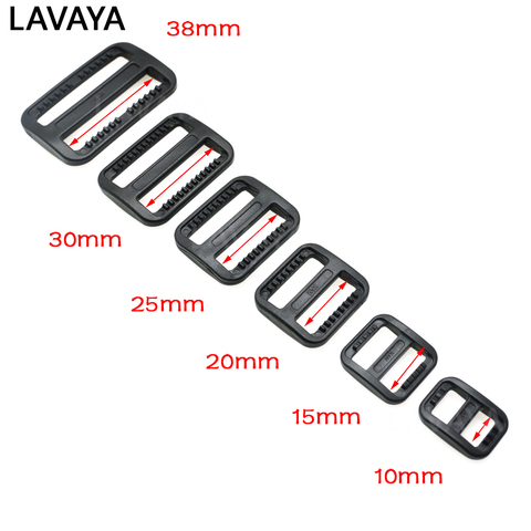 1 шт., пластиковые тройные планки, слайдер, Регулируемая пряжка, рюкзак, тесьма, Молл, тактическая сумка, детали, черный ► Фото 1/5