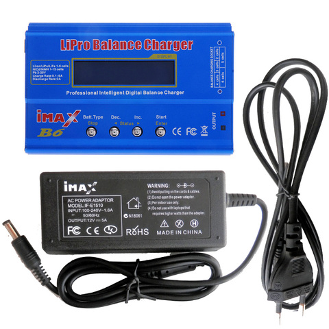 Бесплатная доставка 80 Вт IMAX B6 цифровой RC Lipo NiMh Battery Balance Charger AC POWER 12V 5A Adapter 2S-6S 7,4 V-22,2 V ► Фото 1/6