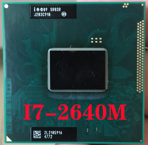 Процессор SR03R Intel Core, гнездо для ноутбука G2 rPGA988B, 100% рабочий процессор, I7 2640M ► Фото 1/3