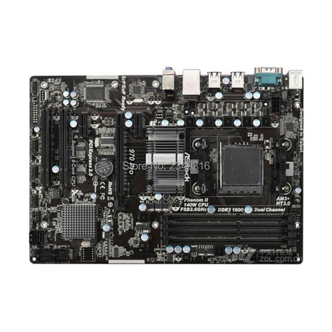 Для ASRock 970 Pro оригинал, б/у Рабочий стол для материнской платы AMD 970 Socket AM3 AM3 + DDR3 SATA3 USB3.0 ► Фото 1/1