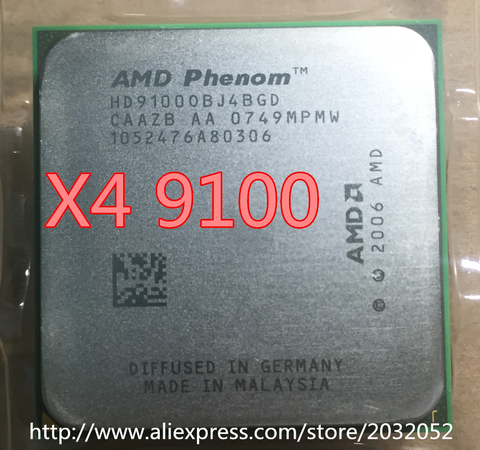 Процессор AMD CPU Phenom X4 9100, 1,8G/AM2 +/ 940 Pin /Quad-CORE / 2 Мб кэш-памяти L3 (100% рабочий) ► Фото 1/1