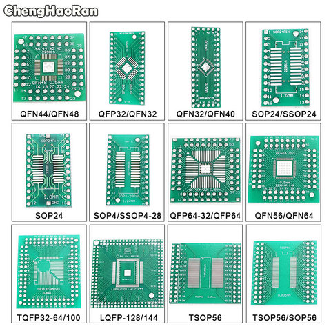 ChengHaoRan QFN44 48 QFP32 SOP24 SSOP24 QFP64 QFN64/40 TSOP56 для DIP PCB плата передачи DIP 24/32/40/48 Pin плата адаптера ► Фото 1/6