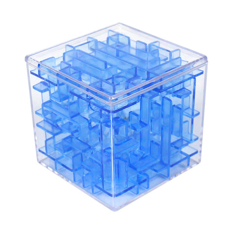 3D кубик головоломка Лабиринт стальной шар игра игрушки Чехол Коробка забавные мозги игра игрушки для детей интеллектуальное улучшение рук ... ► Фото 1/5