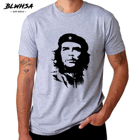 Мужская футболка BLWHSA Che Guevara Hero, Высококачественная футболка из 100% хлопка с принтом и коротким рукавом, футболка с хипстерским рисунком, крут... ► Фото 1/6