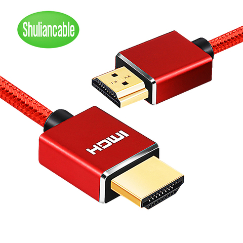 Нейлоновая оплетка HDMI кабель 1 м 2 м 3 м 5 м 10 м 15 м 20 м hdmi кабель 4 к 1080P 3D Для HDTV PS4 Xbox проектор ноутбук компьютер ► Фото 1/6