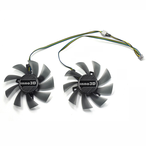 Новый вентилятор охлаждения 2 шт./лот 85 мм T129215SU GTX 1060 DC 12 В 4 контакта вентилятор заменить для INNO3D GeForce GTX 1060 3 ГБ X2 / GTX 1060 6 ГБ X2 ► Фото 1/1