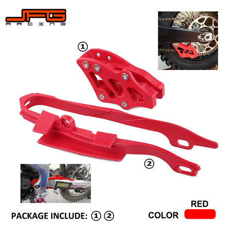 Красный направляющий слайдер цепи для мотоцикла, защитный слайдер для мотоцикла HONDA CR125R CR250R CRF250R CRF450R CRF250X CRF450X ► Фото 1/6