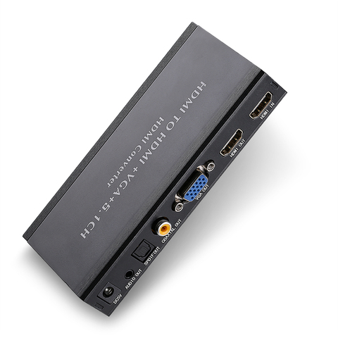 Переходник HDMI в VGA HDMI SPDIF, коаксиальный, наушники, 2CH/5.1CH, аудио экстрактор ► Фото 1/6