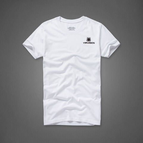 YiRuiSen, Мужская футболка из 100% хлопка, Высококачественная брендовая футболка, мягкая и дышащая ► Фото 1/6