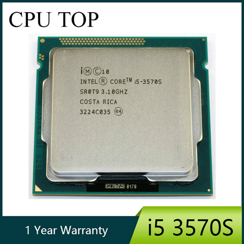Процессор Intel Core I5 3570S четырехъядерный процессор 3,1 ГГц L3 = 6 м 65 Вт Разъем LGA 1155 настольный процессор работает 100% ► Фото 1/1