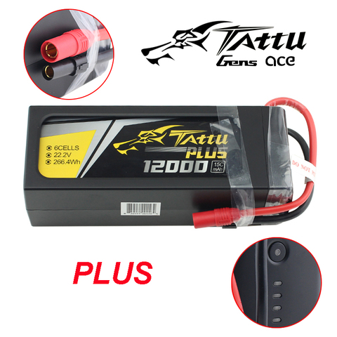 Аккумулятор TATTU PLUS 12000 мАч PLUS 15C 22,2 в 6S1P 6S FPV Lipo с разъемом AS150 для радиоуправляемого дрона ► Фото 1/1