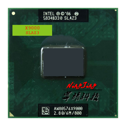 Процессор Intel Core 2 Extreme X9000 SLAQJ SLAZ3, 2,8 ГГц, двухъядерный процессор с двойной резьбой, 6 м, 44 Вт, Socket P ► Фото 1/1