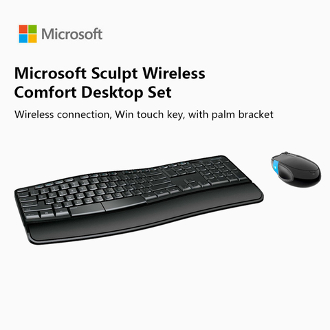 Microsoft Sculpt беспроводной удобный Настольный набор для офиса, домашняя компьютерная клавиатура, мышь, комбо ► Фото 1/1