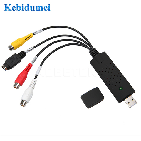 USB-кабель Kebidumei для видеозаписи, USB 2,0, простой в использовании адаптер для видеозаписи, ТВ, DVD, VHS, DVR ► Фото 1/6