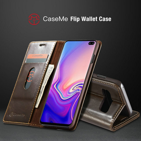 CaseMe Магнитный чехол-кошелек для Samsung Galaxy S10, роскошный чехол-книжка с двумя краями для Galaxy S10e Note 8 9 S6 S7 S8 S9 + Чехлы ► Фото 1/1