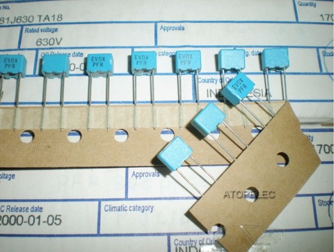 Пленочные конденсаторы RIFA 220pF/630V EVOX FPR MKP, 10 шт. ► Фото 1/1