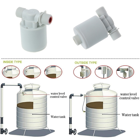 Плавающий шаровой клапан, Автоматический Поплавковый клапан, регулирующий клапан уровня воды F/водяной бак ► Фото 1/6