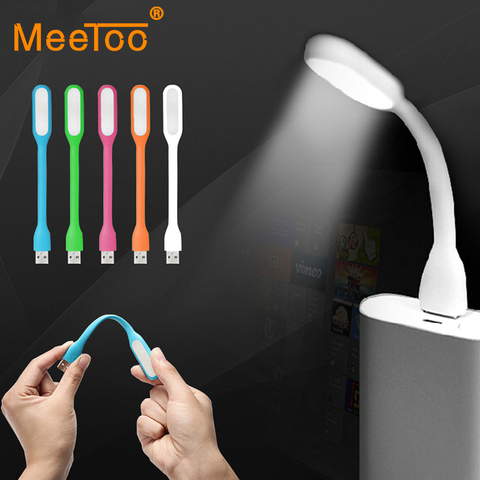 Новая Оригинальная USB Светодиодная лампа MeeToo для чтения, мини-чип, регулируемое освещение в белом/синем/зеленом/розовом/оранжевом цвете ► Фото 1/6