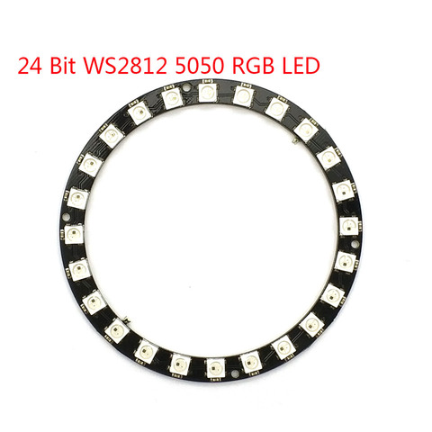 WS2812B модуль полосы 24 бит 24 X WS2812 5050 RGB светодиодная кольцевая лампа со встроенными драйверами Ws2812 RGB 24 ► Фото 1/4