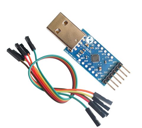 Последовательный преобразователь с USB 2,0 на TTL UART 6PIN, модуль CP2104 STC PRGMR, замена CP2102 с кабелями Dupont ► Фото 1/4