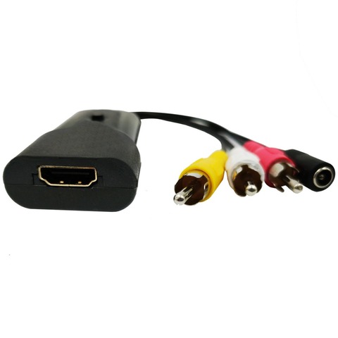 Адаптер HDMI в AV, мини-преобразователь видео HD, HDMI в RCA AV/CVSB L/R, видео 1080P HDMI2AV, поддержка вывода NTSC PAL ► Фото 1/6