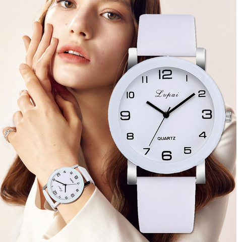 Бренд Lvpai, кварцевые часы для женщин, роскошный белый браслет, часы для женщин, платье, креативные часы, новинка 2022 ► Фото 1/6