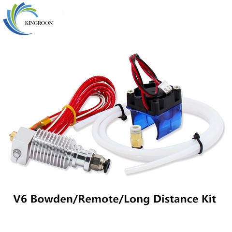 KINGROON V6 J-head Hotend Bowden Extruder Полный комплект с вентилятором 12 В нагреватель PTFE трубка 1,75 мм 3 мм пульт дистанционного управления для 3D принтера за... ► Фото 1/6