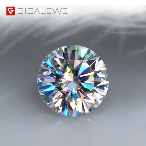 Круглый бриллиантовый муассанит GIGAJEWE D Color 1-3ct VVS1, испытание высшего качества с сертификатом лабораторного драгоценного камня для изготовления ювелирных изделий ► Фото 1/6