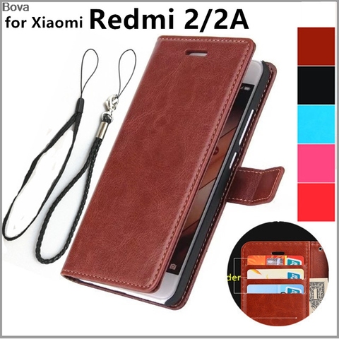 Xiaomi Red Rice 2 4,7-дюйма с отделениями для карт чехол для Xiaomi Redmi 2 2A кожаный чехол для телефона чехол-бумажник с откидной крышкой для телефона сумки ► Фото 1/6