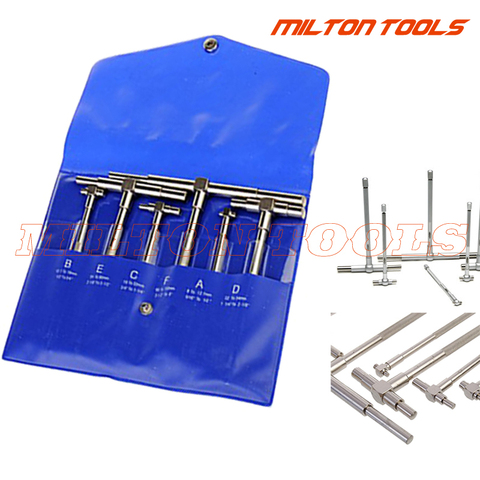 Точный Калибр с Т-образным отверстием, Внутренний Калибр, регулируемый инструмент, набор телескопического калибра, серебристый прочный микрометр для измерения ► Фото 1/6