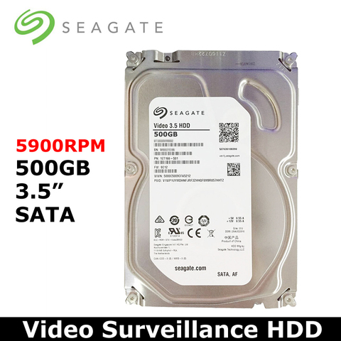 Внутренний жесткий диск Seagate 3,5 дюйма, 500 Гб SATA 3, 5900 об/мин, видео HDD для наблюдения, механический жесткий диск 16 буфер МБ для настольных ПК ► Фото 1/6