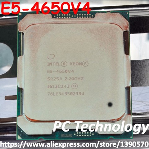 Оригинальный процессор Intel Xeon QS, версия E5 4650V4, 2,20 ГГц, 35 м, 14 ядер, 14 нм, E5-4650V4, 105 Вт, LGA2011-3, V4, E5, 4650, V4 ► Фото 1/2