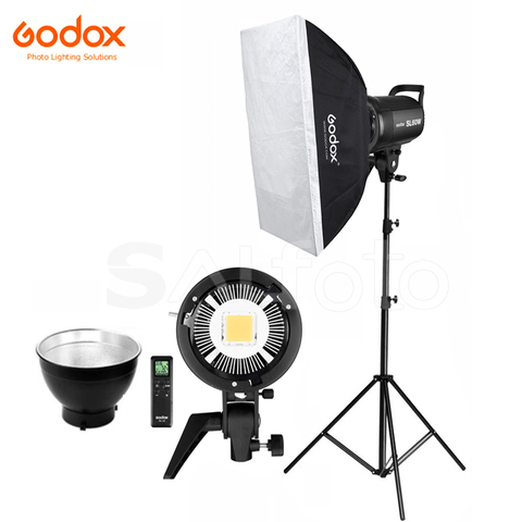 Godox SL-60W SL-100W SL-150W SL-200W светодиодный видео свет 60*90 см софтбокс 2,8 метровая подставка комплект 5600 K SL60W SL100W SL150W SL200W освещение ► Фото 1/6