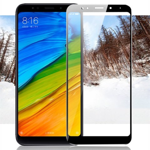 Защитное стекло для Xiaomi Redmi 5 plus, защита экрана, полное покрытие, белый и черный, защитная пленка, закаленное стекло ► Фото 1/6