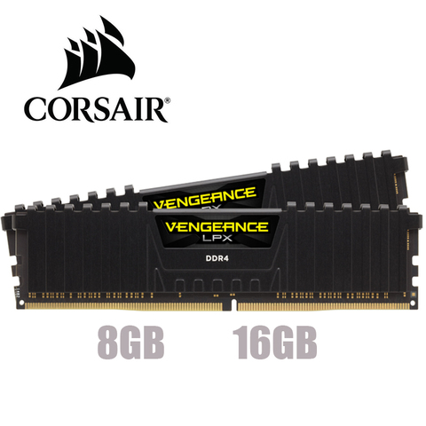 Модуль ОЗУ CORSAIR Vengeance LPX 8 ГБ 16 ГБ 32 ГБ DDR4 PC4 2400 МГц 3000 МГц 3200 МГц 2666 МГц 3600 МГц для настольного ПК, Память ОЗУ 8 Гб 16 Гб DIMM ► Фото 1/5