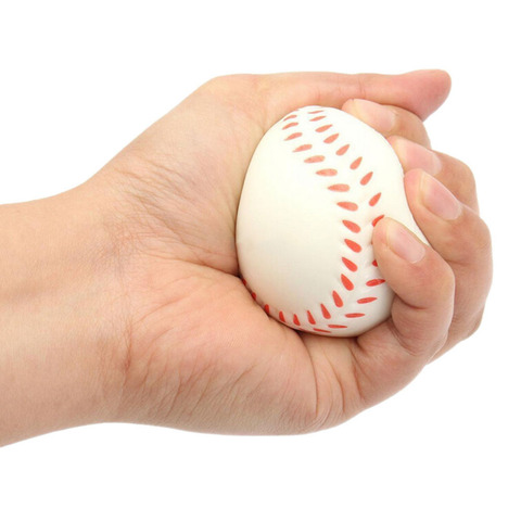 Мяч для упражнений на запястье, мягкий пенный шарик 6 см для снятия стресса в форме бейсбола ► Фото 1/3