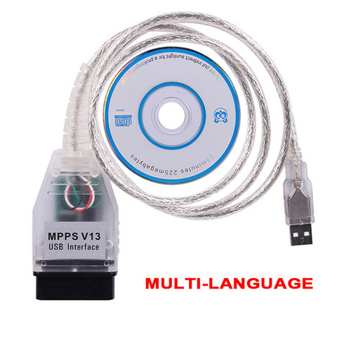 Диагностический кабель для автомобиля, новый MPPS V13.02 V13 K CAN Flasher Чип тюнинг ECU Программатор MPPS V13 OBD2 16Pin к USB интерфейсу ► Фото 1/5