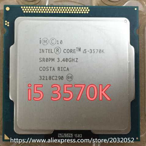 Процессор lntel I5 3570K i5 3570K, четырехъядерный процессор 3,4 ГГц, L3 = 6 м, 77 Вт, разъем LGA 1155, настольный процессор, бесплатная доставка 3570k ► Фото 1/1