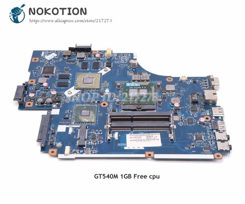 Материнская плата NOKOTION для ноутбука Acer aspire 5742, 5742G, MBRB902001, определенная модель, системная плата HM55 DDR3 GT540M, 1 Гб ► Фото 1/6