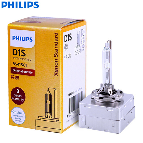 Ксеноновые лампы Philips D1S 85415C1, 35 Вт, оригинальные ксеноновые фары, автомобильная лампа, ECE OEM качество (одна) ► Фото 1/6