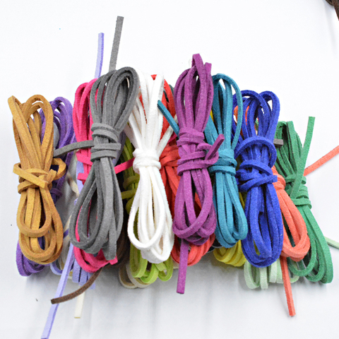 Кожаный шнур из искусственной замши, 27 цветов, 2,6x1,5 мм, 5 метров ► Фото 1/6