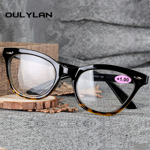 Женские очки для чтения Oulylan Cat Eye, модные очки для дальнозоркости по рецепту, очки для дальнозоркости + 1,0 1,5 2,0 2,5 3,0 ► Фото 1/6