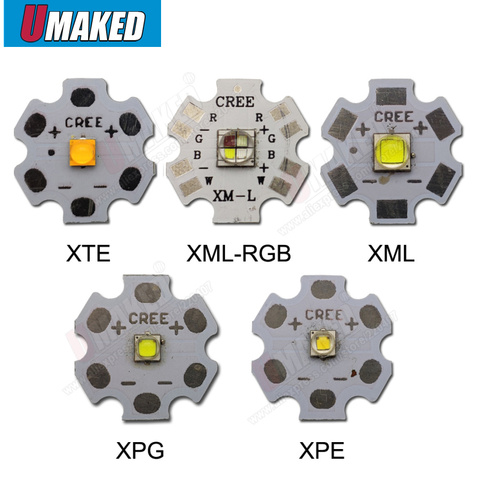 3 Вт 5 Вт 10 Вт CREE XML XPE XPG XTE светодиодный теплый белый RGB светодиодный чип высокой мощности на 20 мм печатной плате ► Фото 1/6