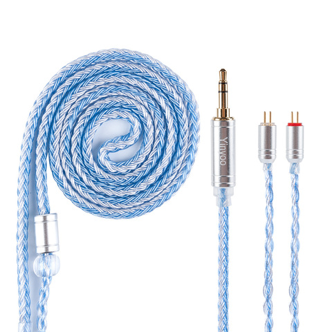 Yinyoo 16 сердечник высокой чистоты посеребренный кабель 2,5/3,5/4,4 мм с MMCX/2PIN/QDC для ZS10 ProZSX C12 BLON BL-03 BL-05 BL05BA5 ► Фото 1/6