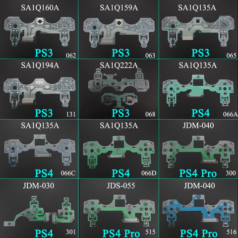 Сменная печатная плата YuXi, печатная плата, лента для PS4 Dualshock 4 Pro Slim JDM 040 050, контроллер, проводящая пленка, клавиатура, гибкий кабель ► Фото 1/6