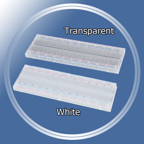 Новинка, детская макетная плата, 830 точечная паяльная печатная плата, белая/прозрачная искусственная плата для Arduino, 1 шт. ► Фото 1/6